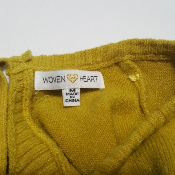 Woven Heart open Tie Back Sweater - Picture 6 of 13